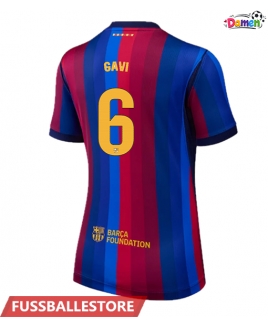 Günstige Barcelona Paez Gavi #6 Heimtrikot Damen 2026-27 Kurzarm